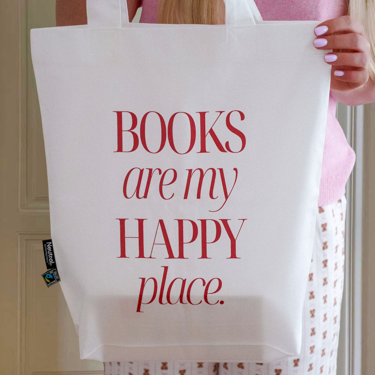 Book of Finance Tasche - ”Books are my happy place.”