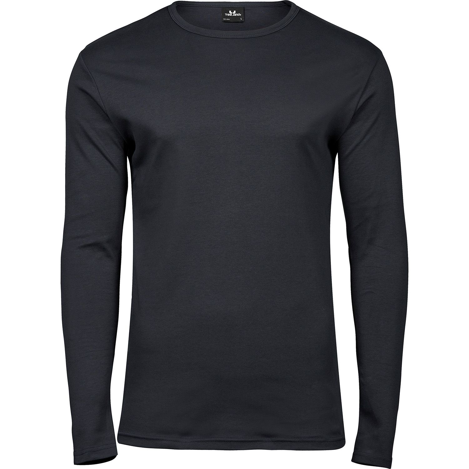 Dunkelgraues Langarm Shirt (Vorderseite).