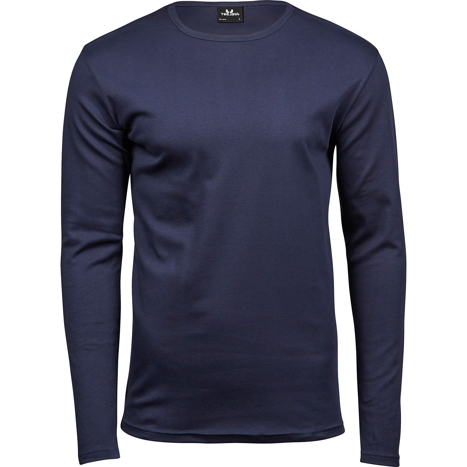 Navy farbiges Langarm Shirt (Vorderseite).