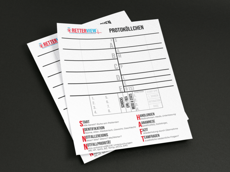 Protoköllchen - Schreibblock Rettungsdienst