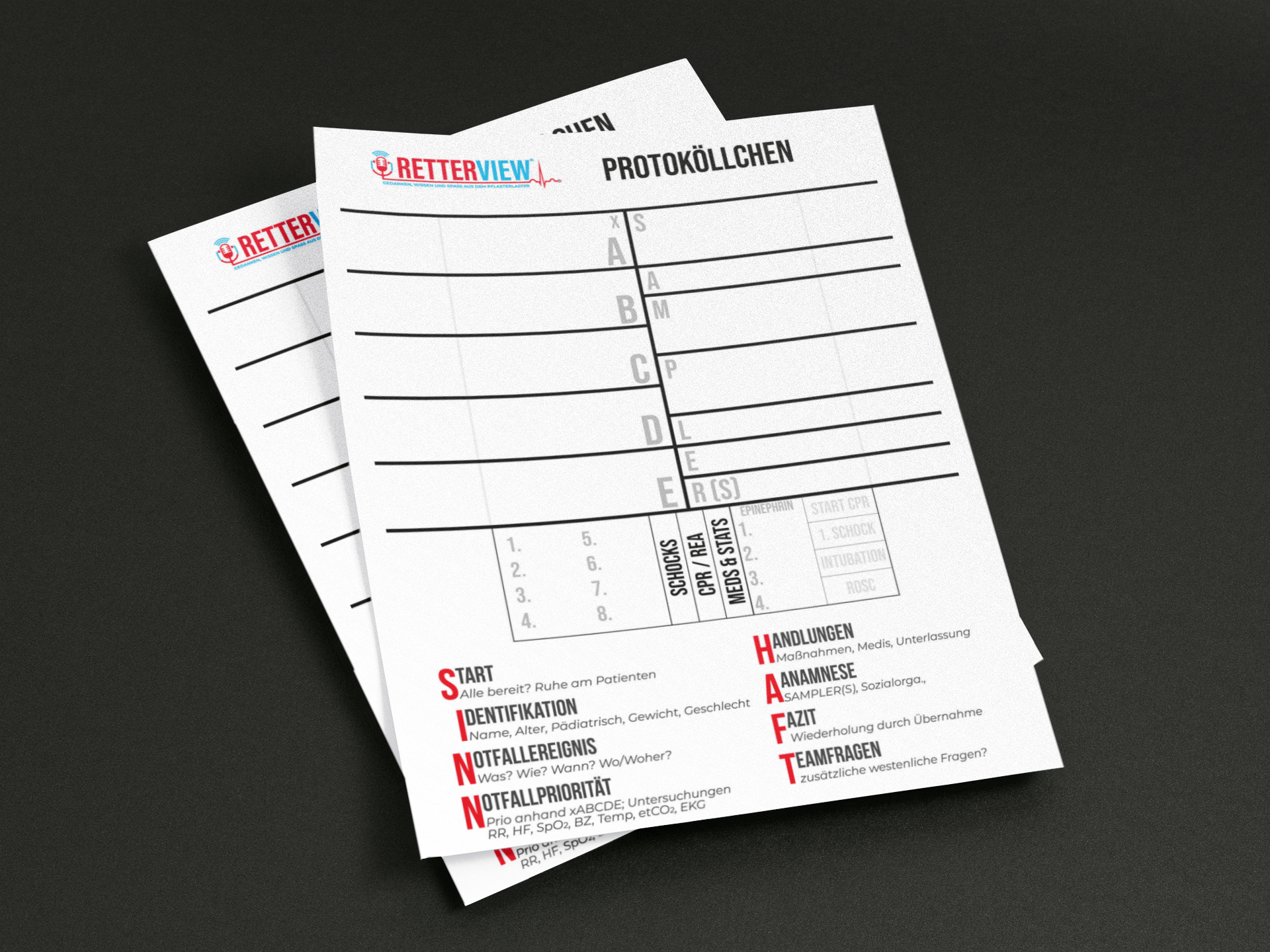 Protoköllchen - Schreibblock Rettungsdienst